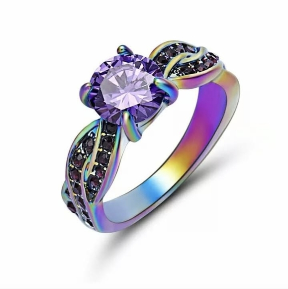 New Amethyst Rainbow Hematite Ring. - Picture 2 of 10